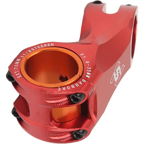 Potence de Vélo 70MM Ultra Légère -17° pour Guidon 35MM 31.8MM, Compatible Route et VTT, Rouge (1/5)