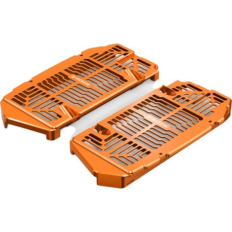 Protectores de radiador, protección mejorada, flujo de aire ininterrumpido, color naranja. (1/2)