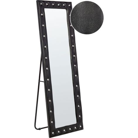 Standspiegel ANSOUIS 150 cm Kunstleder Schwarz