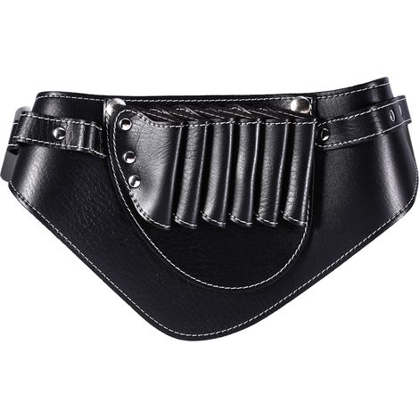 Étui professionnel en cuir PU pour ciseaux de coiffure, poche porte-lames et clips de barbier, accessoire de salon. (1/5)