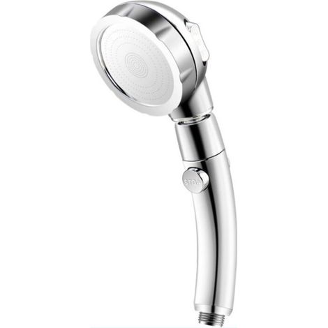 Pommeau de Douche à 3 Types de Jets - Pommeau de Douche Universel avec pommeau de Douche - Économie d'eau - Douchette Amovible - Douchette Haute Pression - Chrome - pour Bain et Spa (1/5)