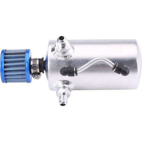 Réservoir de récupération d'huile, le réservoir de récupération d'huile en alu um universel de moteur de voiture 0.5L peut filtrer le reniflard du réservoir(SI-A0409) (1/5)