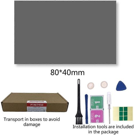 Honeywell - Pad thermique, pâte thermique en silicone à changement de phase pour ordinateur portable, pâte pour processeur et carte graphique 0-4080 mm