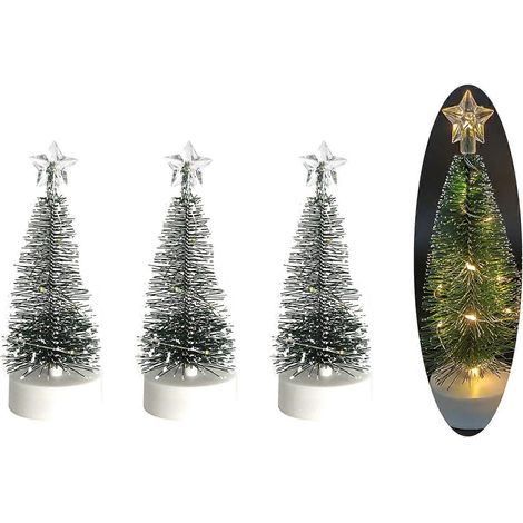 Vielseitiges Mini-Weihnachtsbaum-Set mit Lichterkette, DIY-Weihnachtsbaumschmuck für Bastelbegeisterte und festliche Dekoration (1/5)