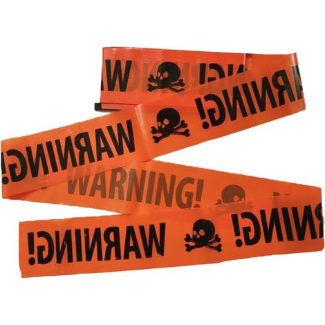 CCYKXARolls of Black Skeleton Halloween Warning Tape, Halloween Party Decorations, Warning Tape, Outdoor Decor, Dark Scene (1/5)