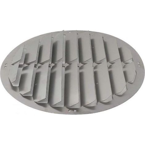 Déflecteur extérieur pour climatiseur 48 cm en acier inoxydable, protection ronde contre les courants d'air directs, guide-vent (1/5)