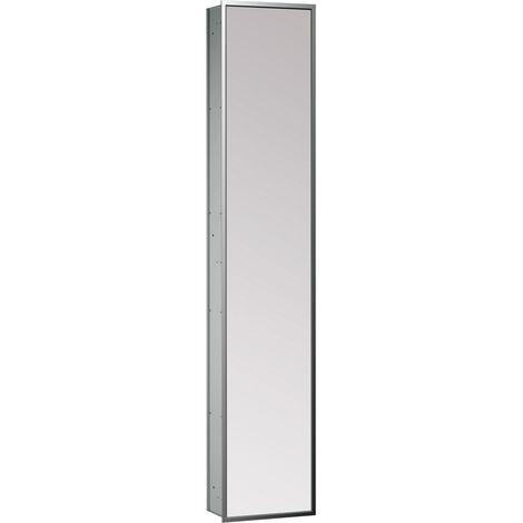 Module d'armoire avec Porte Miroir des Deux côtés à encastrer, 972028013, Couleur: Aluminium (1/5)