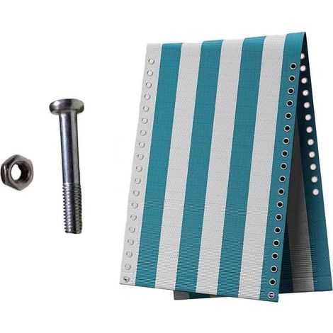 Kit Réparation Chaise Longue 160x43 cm avec Kit Réparation Chaise(Peacock Striped) Matériau textilène pour haute densité, résistant aux UV, pour idéal extérieur, dimensions précises 160x43 cm (1/5)