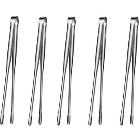 5 teiliges Grillzangen Set Langstielige Kochzange Grillzange Edelstahl Grillzange Brotzange Küchenzubehör Tragbares Kochwerkzeug Komfortabler Gri (1/5)