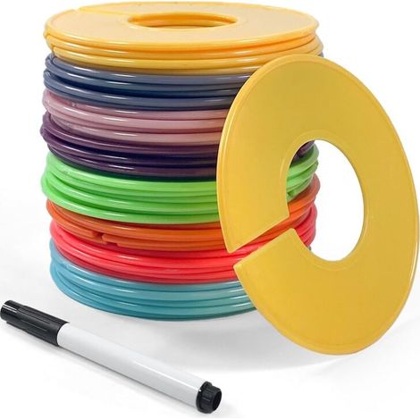 [NON UTILIZZATO] 40 divisori rotondi per taglie di abbigliamento, divisori per appendiabiti per guardaroba di bambini (multicolore)