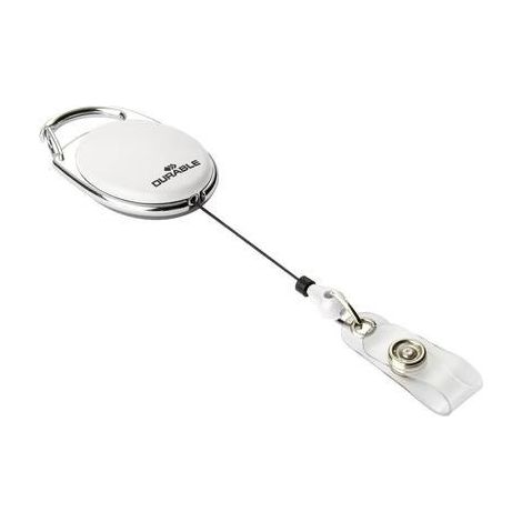 Durable JOJO STYLE - 8324 Chiocciola Yo-Yo per portabadge fascetta con bottone Bianco 0.8 m 832402 10 pz. (1/3)