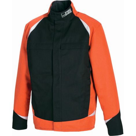 [NEUWERTIG] B-Ware Rofa Schweißerschutzjacke Arbeitsjacke Schweißerjacke Anthrazit Rot Größe 48