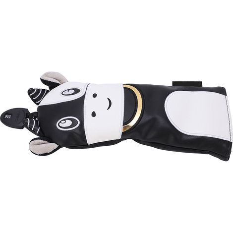 Housses de clubs de golf avec des animaux de dessin animé, en cuir PU et en bois, style bovin noir (1/5)