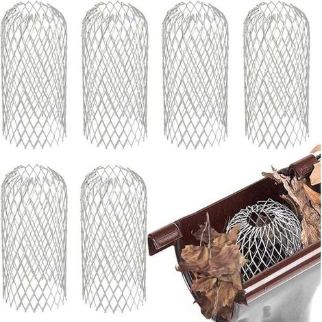 Filtre de Gouttière Extensible en Aluminium Anti-Feuilles 6 Pièces pour Maison Avant-Toit