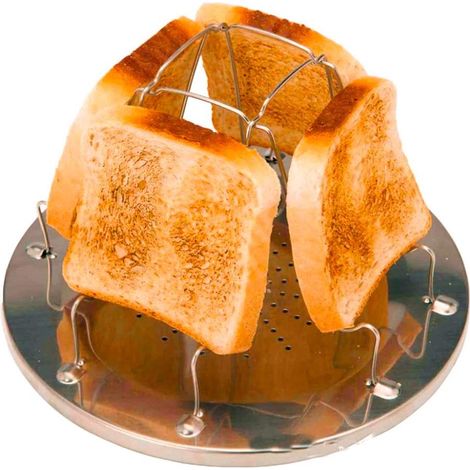 Grille-pain de camping en acier inoxydable pour réchaud à gaz, idéal pour la randonnée, la maison et l'organisation de la cuisine.-AquaForge (1/4)