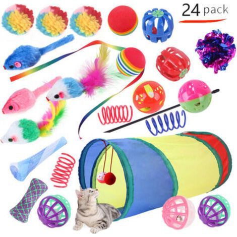 Ensemble de jouets pour animaux de compagnie, fournitures amusantes pour chat, jouet pour chat, diverses combinaisons/E