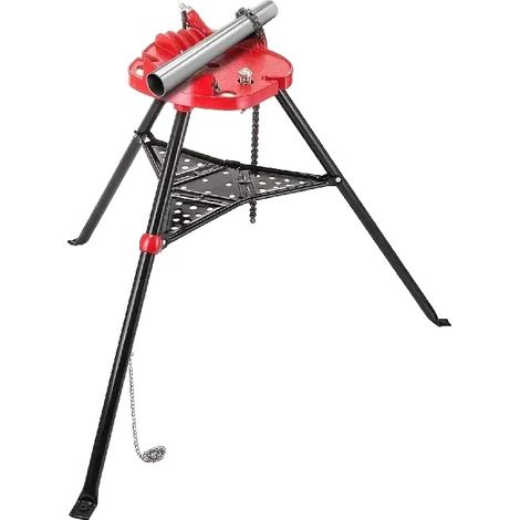 Vise à chaîne sur trépied, acier au carbone, écartement maximal des pieds 52 pouces, capacité de tuyau 1/8" à 6", poids 32 lbs, capacité du plateau 1323 lbs (1/5)