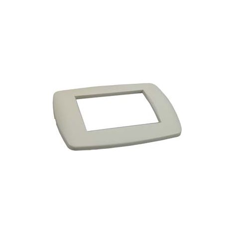PLACCA 3 POSTI MILLENNIUM AVORIO- - 3 posti - mm.123x84h. (7843.T.A) - 15 pezzi MARLANVIL