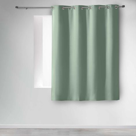 1 Rideau à Oeillets Occultant, Polyester Uni, Finition 8 Oeillets, Pour Salon Chambre