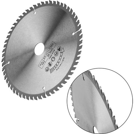 Lame de scie circulaire 8 pouces × 2,2 × 25,4 mm, 60 dents + 1 anneau (1/2)