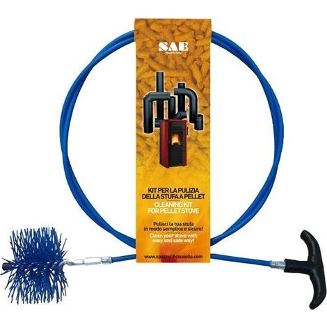 Kit pulizia tubi per stufe a pellet scovolo 80mm e prolunga in vetroresina