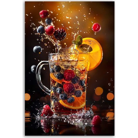 Tableau splash fruits lumineux (1/5)