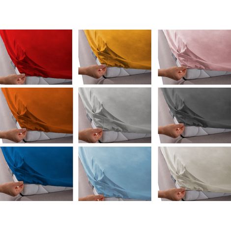Lenzuolo Sotto Angoli Camper Roulotte 100% Cotone Tinta Unita PERSONALIZZABILE, misuraMatrimonialecoloreBianco (1/5)
