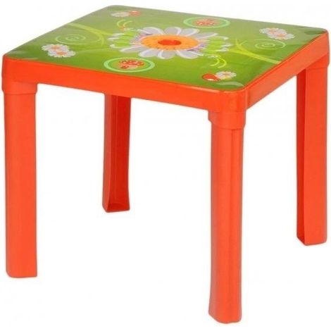 Mesa de plástico roja