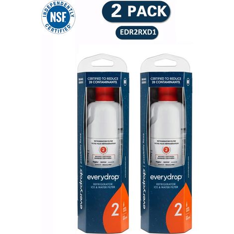 Coocheer – Filtres à eau compatibles Whirlpool Everydrop – Lot de 2 – Réduction 99% plomb – Installation rapide sans outils – Certifié NSF 401, 53, 42