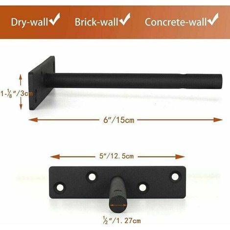 Lot de 4 Supports Invisibles. équerre étagère Invisible, Support Etagere en Fer, Fixation Etagere Murale Equerre Charge Lourde - 4 Pièces (1/3)