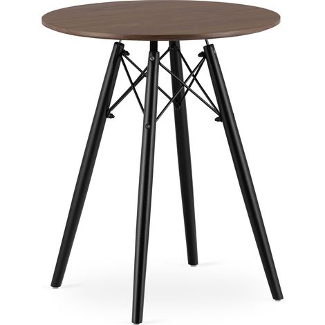 Mesa redonda Valora KOVA nogal oscuro diámetro 60 elegante (1/5)