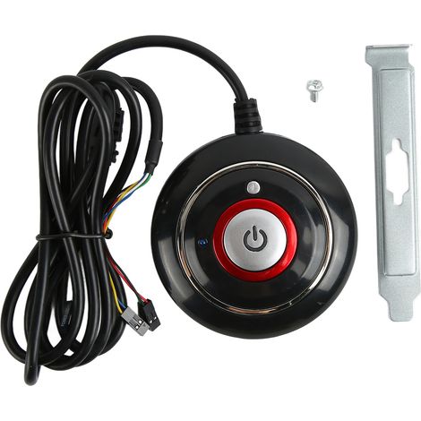 Bouton Marche/Arrêt PC ABS Léger, Installation Facile Plug & Play pour Café Internet, Sans Audio ni USB (1/5)