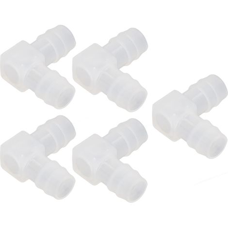 Lot de 10 raccords tuyau plastique PP coude 90° inodore non toxique pour aquarium labo 16mm (1/5)