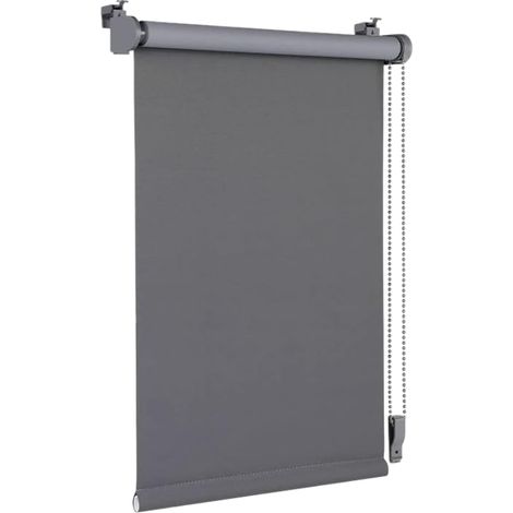 Tenda a Rullo Oscurante Termica Senza Fori Grigia 40x130 cm (1/5)