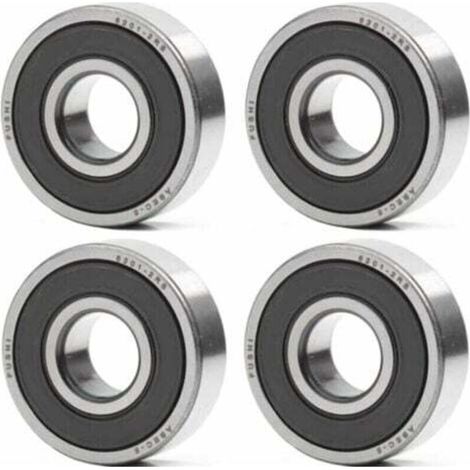 Kugellager 6201-2RS 12 x 32 x 10 mm – Doppelte Gummidichtung – ABEC 5 – Vorgeschmiertes Kugellager – 4er-Pack (1/4)