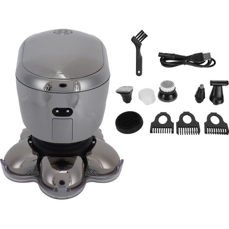 Kit de rasage multifonctionnel 6-en-1 pour homme, tondeuse nez avec écran LCD, rasoir électrique rechargeable (1/5)