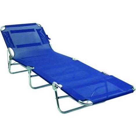 Lettino alluminio piuma blu (1/2)