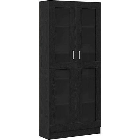 Maison Exclusive - Bücherregal Schwarz Eichen-Optik 82,5 x 30,5 x