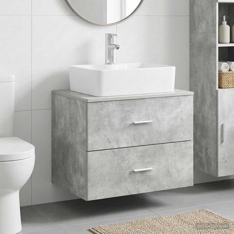 Beyamis Ensemble de meubles de salle de bain en béton gris (1/5)