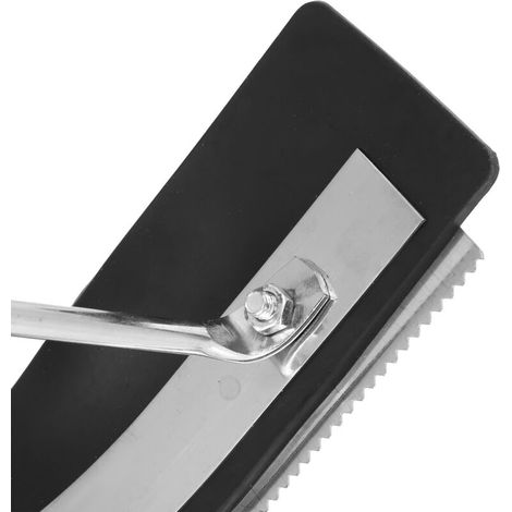 Étrille pour chevaux [Sweat Scraper] + non marqué + modèle standard + double fonction ergonomique Matériau bois métal inoxydable caoutchouc Dimensions 22,3x22x5,5cm (1/5)