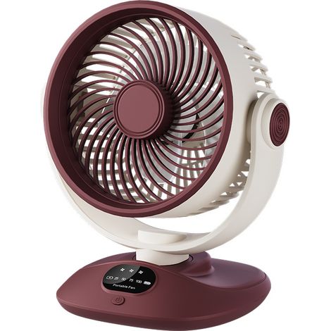 Ventilateur bureau oscillant – 3 vitesses – USB rechargeable – Compact – Silencieux – Pour travail, lecture, chevet – Fraîcheur portable (1/4)