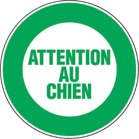 Disque Signalisation Attention Chien Panneau Avertissement Chien - Novap