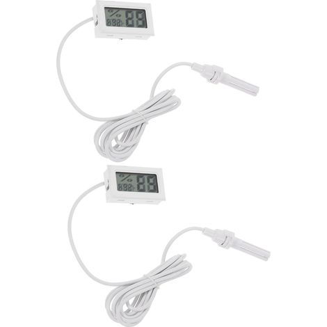 2 Pièces Thermomètre Hygromètre Numérique Intégré Sonde Externe Précise avec pour Surveillance Température et Humidité Intérieure (1/5)