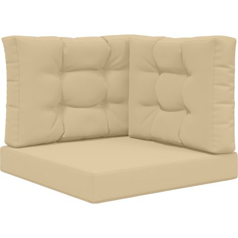 Maison Exclusive - Sofakissen für draußen 3 pcs Beige Polyester