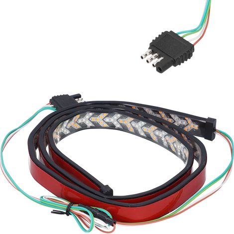Barre lumineuse LED pour hayon de camion 60 pouces, bi-couleur, connecteur 4 broches, étanche IP67, compatible Ford (1/5)
