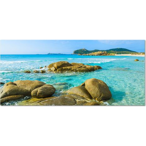 Lupia Quadro Moderno Canvas DEEP 65x143 cm CAGLIARI - VILLA SIMIUS SPIAGGIA (1/4)