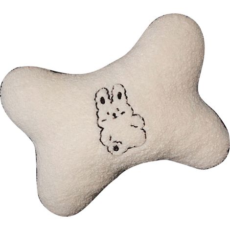 Coussin de Siège Auto Peluche Confortable Mignon Forme Élégante Bordure Brodée Repose-Tête pour Voiture Type2 (1/5)