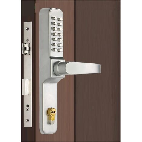 Serrure de porte intelligente Serrure de porte à Code numérique avec mot de passe, Code mécanique, étanche, utilisation extérieure, serrure à mortaise for portes d'entrée ( Color : Left Open , Size : (1/5)