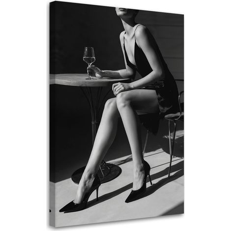 Quadro su tela, Donna con vino - 40x60 (1/3)