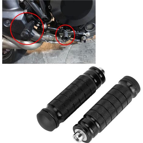 2 pièces repose-pieds arrière universels pour moto, repose-pied antidérapant M8, pédales réglables